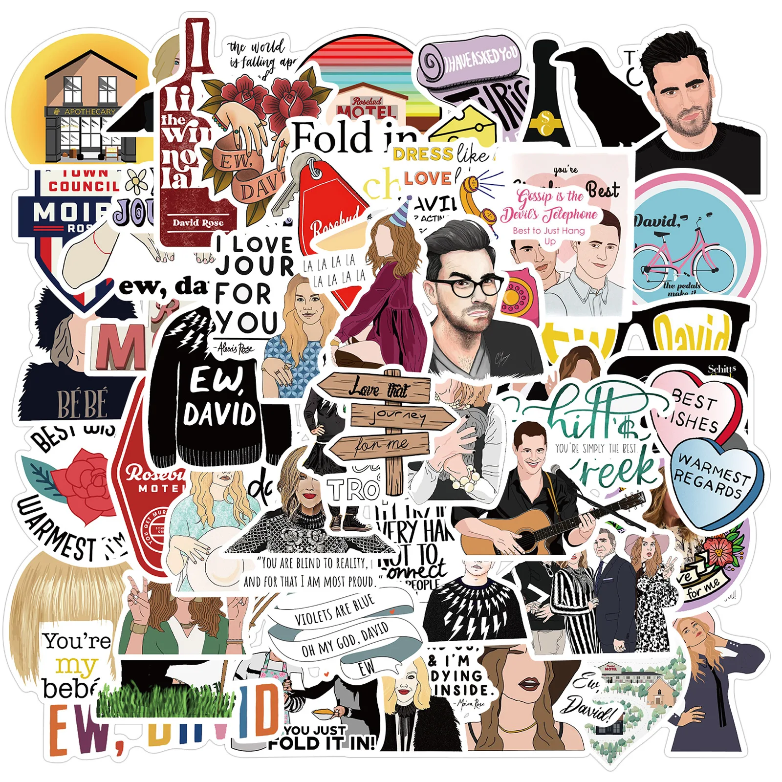 Наклейки для ТВ-шоу Schitt's Creek, водостойкие наклейки для скейтборда, гитары, ноутбука, чемодана, забавные наклейки, 10/30/52 шт.
Наклейки для ТВ-шоу Schitt's Creek, водостойкие наклейки для скейтборда, гитары, ноутбука, чемодана, забавные наклейки, 10/30/52 шт.