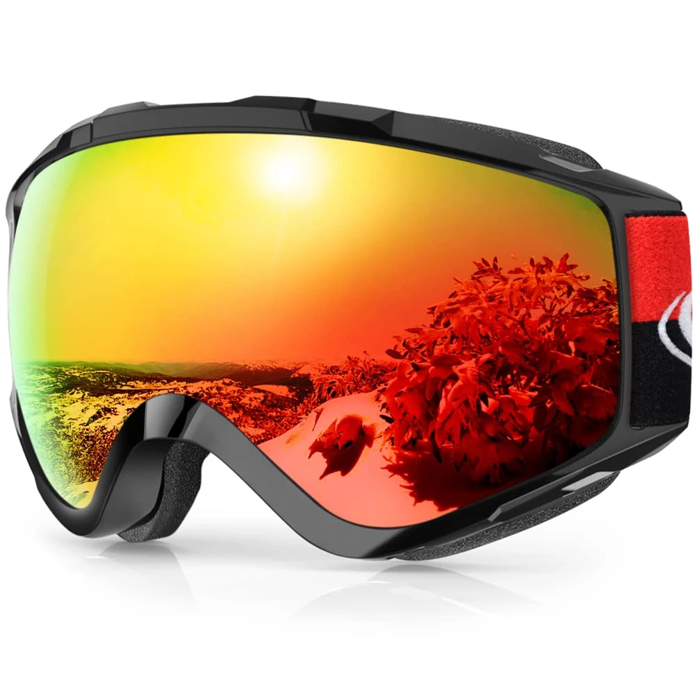 

Findway Ski Goggles Anti-UV OTG Design & Anti-Fog Snow Goggles 100% UV 400 Protection Anti-Break for Men or Women(Adult Youth)