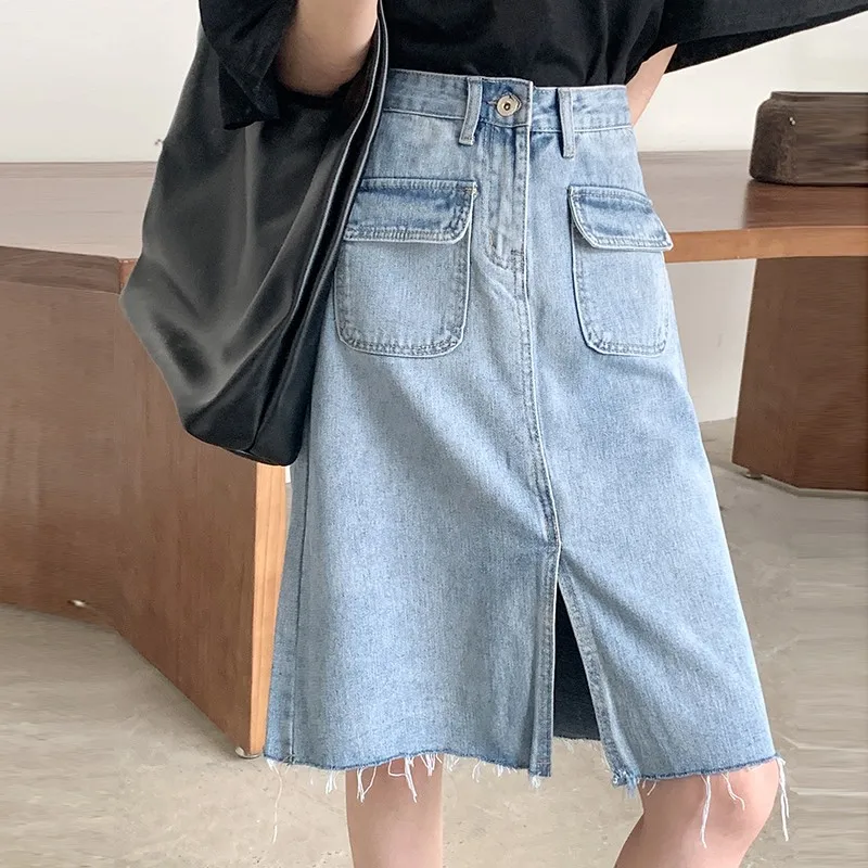GUUZYUVIZ High Waist Jean Skirts For Ladies Casual Harajuku Korean Skirts Womens Denim Jupe Femme A Line Blue
GUUZYUVIZ High Waist Jean Skirts For Ladies Casual Harajuku Korean Skirts Womens Denim Jupe Femme A Line Blue