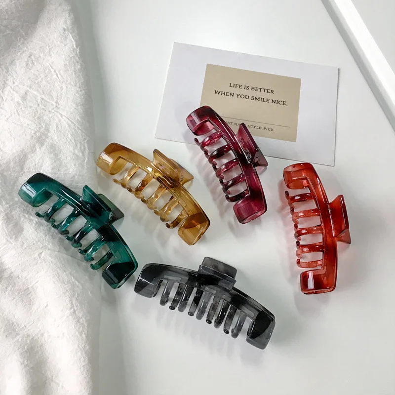 10PCS Solid Big Hair Claws Elegant Solid Color Acrylic Hair Clips Hairpins Barrette Headwear for Women Girls Hair Accessories
10PCS Solid Big Hair Claws Elegant Solid Color Acrylic Hair Clips Hairpins Barrette Headwear for Women Girls Hair Accessories