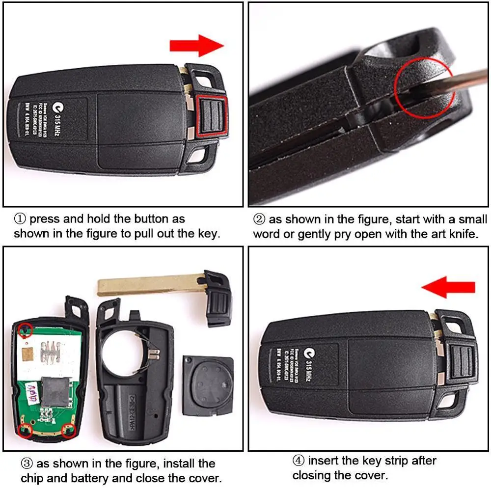 New 3 Buttons Car Smart Remote Key Card Case Cover 3 Fob Entry Seriess MHZ 868MHZ For BMW 5 315 Keyless X4F0
New 3 Buttons Car Smart Remote Key Card Case Cover 3 Fob Entry Seriess MHZ 868MHZ For BMW 5 315 Keyless X4F0