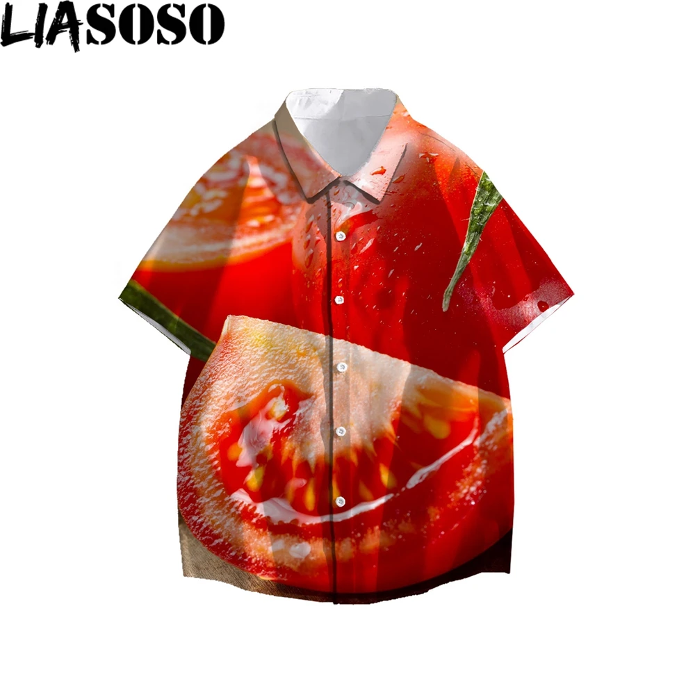 LIASOSO Tomato Fruits Veget 3D Print Men Women Shirt Summer Beach Loose Buttons Top Refreshing Relieving Heat Delicious Red Food
LIASOSO Tomato Fruits Veget 3D Print Men Women Shirt Summer Beach Loose Buttons Top Refreshing Relieving Heat Delicious Red Food