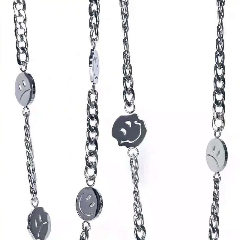 Men And Women happy face bracelet Hip hop Titanium Steel Smiley Face Bracelet Street Harajuku Jewelry
Men And Women happy face bracelet Hip hop Titanium Steel Smiley Face Bracelet Street Harajuku Jewelry