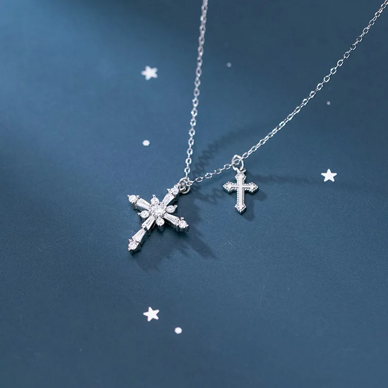 Ginin 925 Sterling Silver Necklace For Women Fashion Trend Zircon Cross Pendant Simple Flower Choker Chain Anniversary Jewelry
Ginin 925 Sterling Silver Necklace For Women Fashion Trend Zircon Cross Pendant Simple Flower Choker Chain Anniversary Jewelry