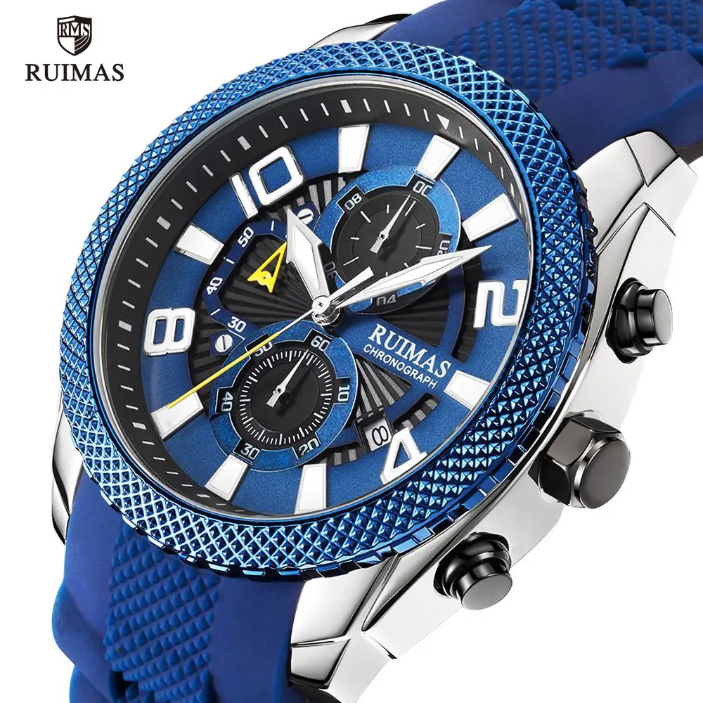 RUIMAS Blue Military Sport Watch Men Luxury Top Brand Waterproof Watch Man Fashion Chronograph Wristatch Relogios Masculino 584
RUIMAS Blue Military Sport Watch Men Luxury Top Brand Waterproof Watch Man Fashion Chronograph Wristatch Relogios Masculino 584