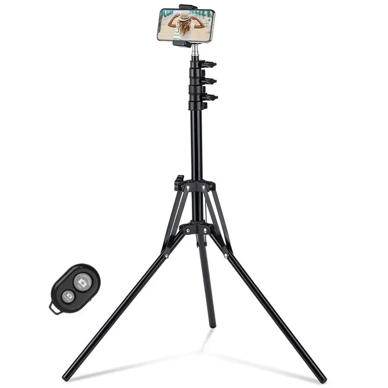 63 Inch Selfie Stick Tripod Camera Ring Light Metal Lightweight Phone Holder for IPhone 12 11 Gopro 9 8 160cm Adjustable Tripod
63 Inch Selfie Stick Tripod Camera Ring Light Metal Lightweight Phone Holder for IPhone 12 11 Gopro 9 8 160cm Adjustable Tripod