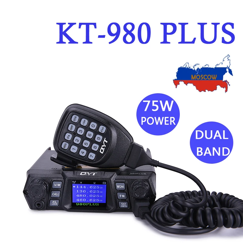 QYT KT-980Plus 980 PLUS Super High Power 75W(VHF)/55W(UHF) Dual Band Mobile Radio Station for Car Vehicle can usb charger
QYT KT-980Plus 980 PLUS Super High Power 75W(VHF)/55W(UHF) Dual Band Mobile Radio Station for Car Vehicle can usb charger
