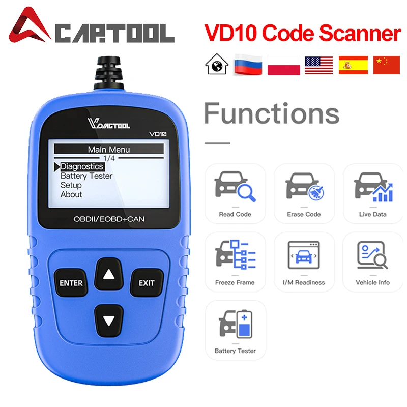 Obd2 VD10 OBD2 сканер кода автомобиля EOBD диагностический инструмент считыватель кода двигателя поддержка Datastream PK ELM327 obd автомобильные аксессуары
Obd2 VD10 OBD2 сканер кода автомобиля EOBD диагностический инструмент считыватель кода двигателя поддержка Datastream PK ELM327 obd автомобильные аксессуары