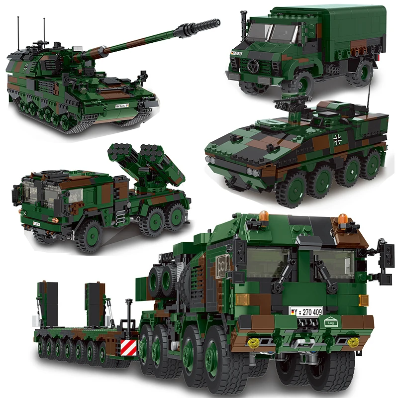 WW2 Panzer бак с леопардовым принтом бронированный автомобиля военные строительные