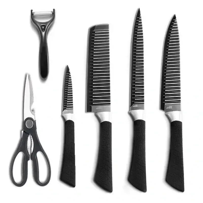 6 Pieces 3Cr13 Stainless Steel Kitchen Knife Set Chef Carving Cleaver Utility Knife For Cooking Tools
6 Pieces 3Cr13 Stainless Steel Kitchen Knife Set Chef Carving Cleaver Utility Knife For Cooking Tools