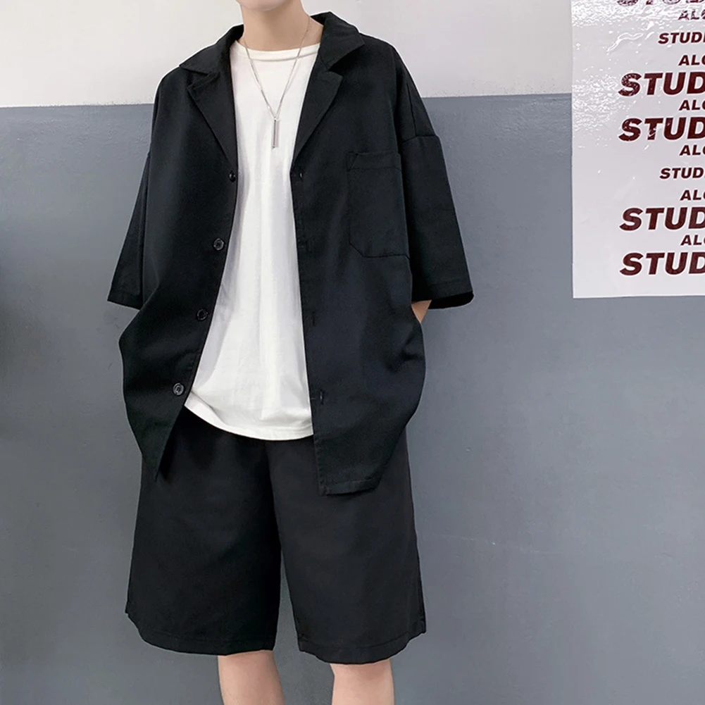 Summer Fashion Suit Men Casual Short Sleeves Pockets Shirt Top Shorts Pants Suit men clothing
Summer Fashion Suit Men Casual Short Sleeves Pockets Shirt Top Shorts Pants Suit men clothing