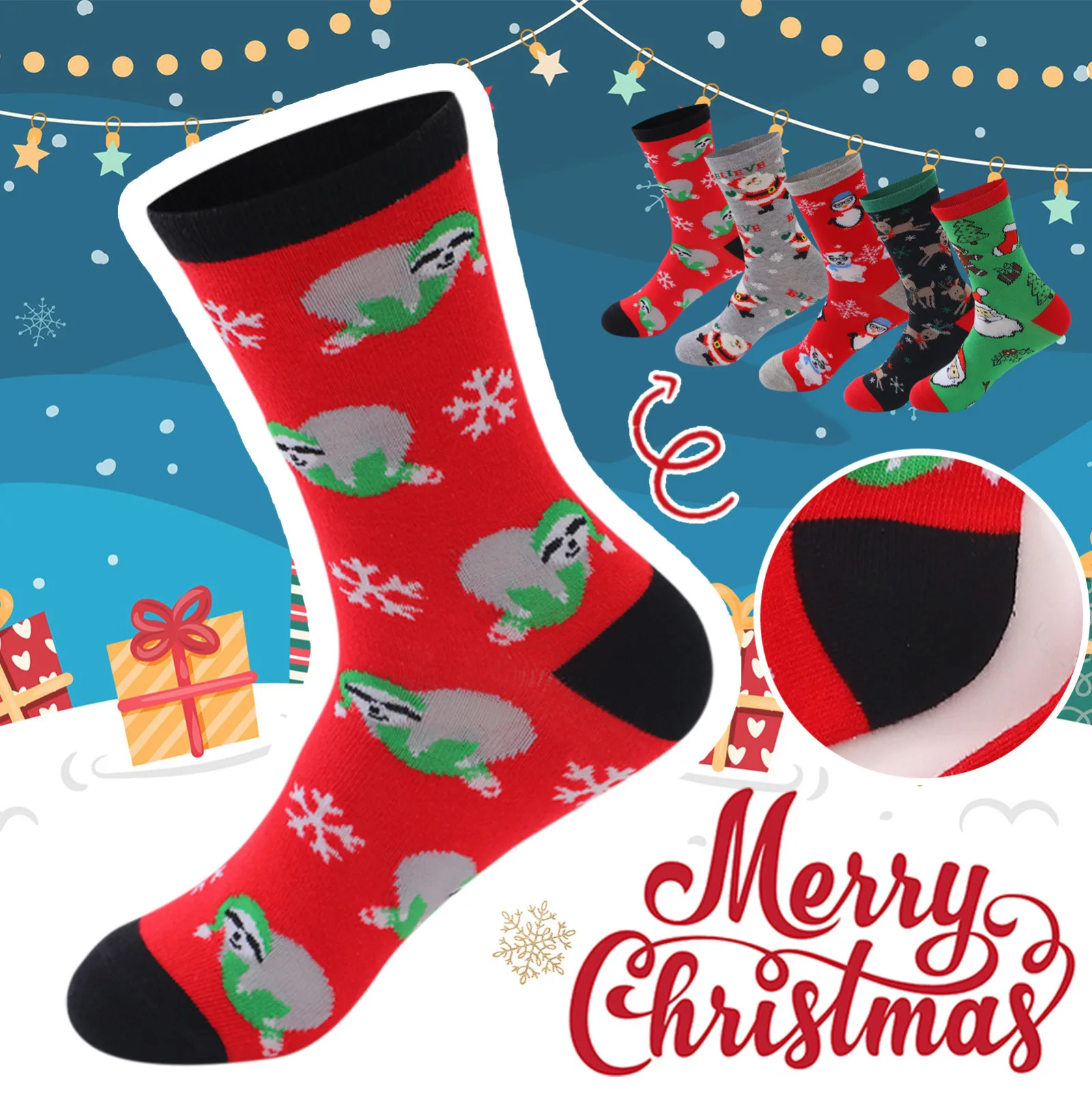 Christmas Women Socks Fashion Winter Mid-Tube Christmas Print Socks Tube Socks Snowmen Santa Claus Xmas Cotton Socks Girls Gift
Christmas Women Socks Fashion Winter Mid-Tube Christmas Print Socks Tube Socks Snowmen Santa Claus Xmas Cotton Socks Girls Gift