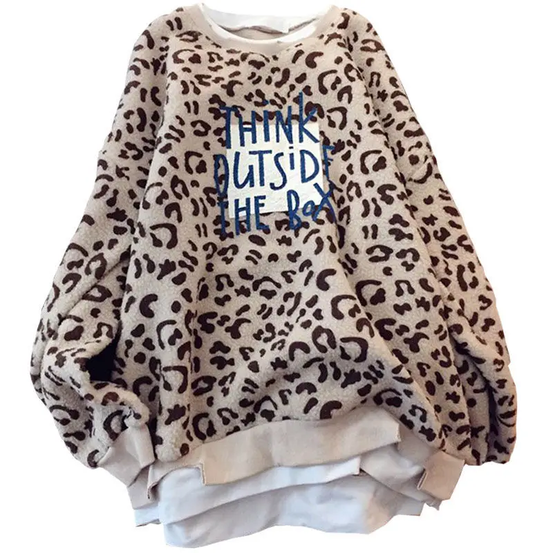 Hoodies Women Leopard Print Letter Sweater Women's Pullover Baggy Coat Hoodies Sweatshirts Tops Sudaderas
Hoodies Women Leopard Print Letter Sweater Women's Pullover Baggy Coat Hoodies Sweatshirts Tops Sudaderas