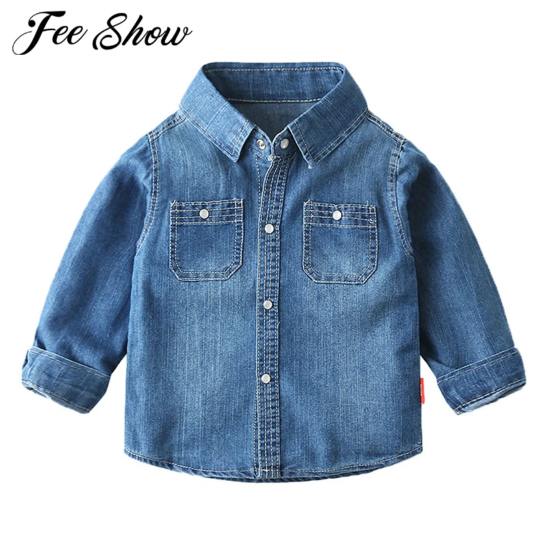 FEESHOW Fashion Autumn Long Sleeve Shirt Korean Denim Shirt Toddler Boys Tops Brief Baby Children Shirts 2-7 Years Clothes
FEESHOW Fashion Autumn Long Sleeve Shirt Korean Denim Shirt Toddler Boys Tops Brief Baby Children Shirts 2-7 Years Clothes