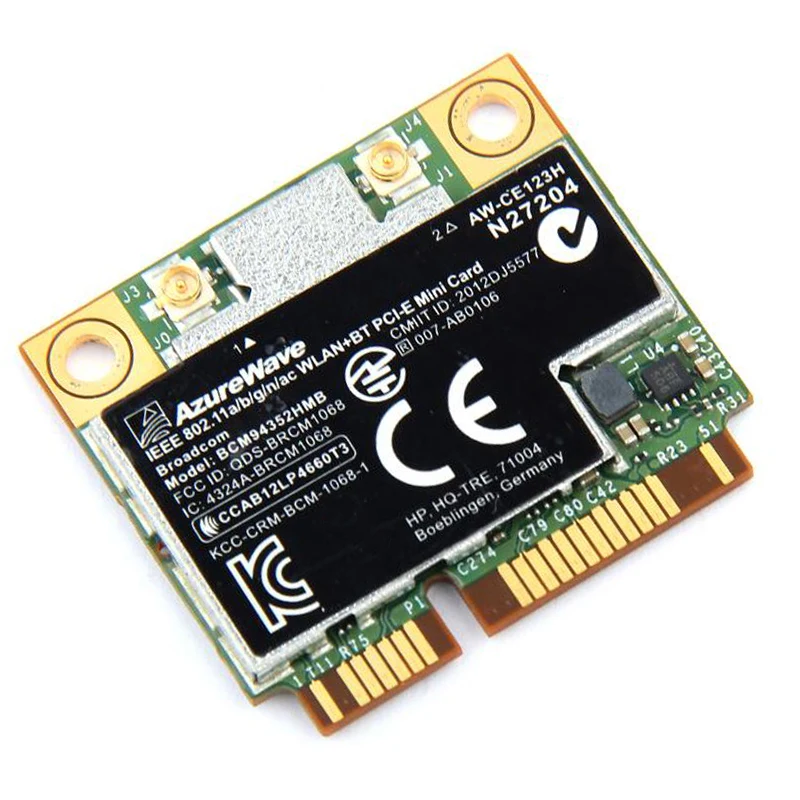 AzureWave Broadcom BCM94352HMB 802.11ac 867 Мбит/с беспроводной AC WLAN + Bluetooth BT 4 0 полумини PCI E