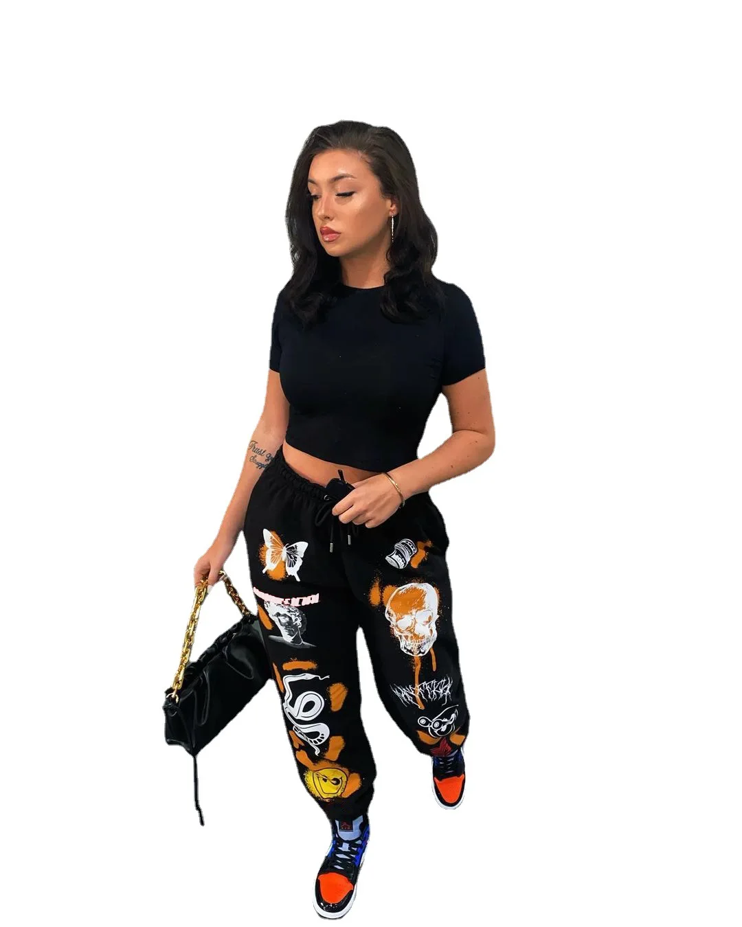 Skull Print Women's Pants High Waist Gothic Casual Pants Fashion Wide Leg Pants Cartoon Printed Women's Pants
Skull Print Women's Pants High Waist Gothic Casual Pants Fashion Wide Leg Pants Cartoon Printed Women's Pants
