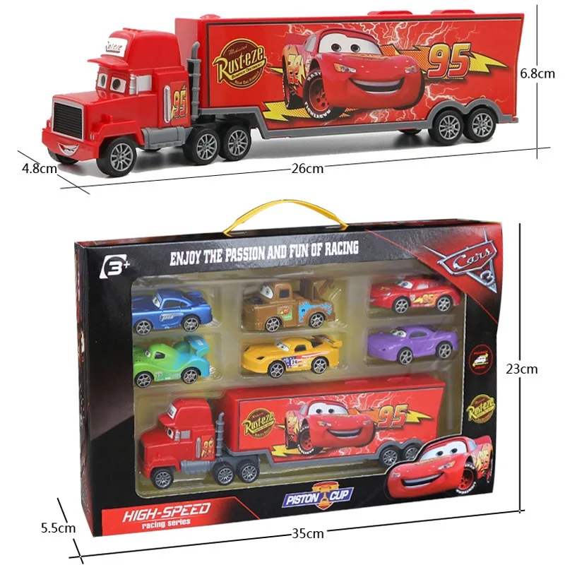 7Pcs/set Cars Disney Pixar Cars 3 Lightning McQueen Mater Somkey Mack Uncle Truck 1:55 Diecast Car Model for Kids Christmas Gift
7Pcs/set Cars Disney Pixar Cars 3 Lightning McQueen Mater Somkey Mack Uncle Truck 1:55 Diecast Car Model for Kids Christmas Gift