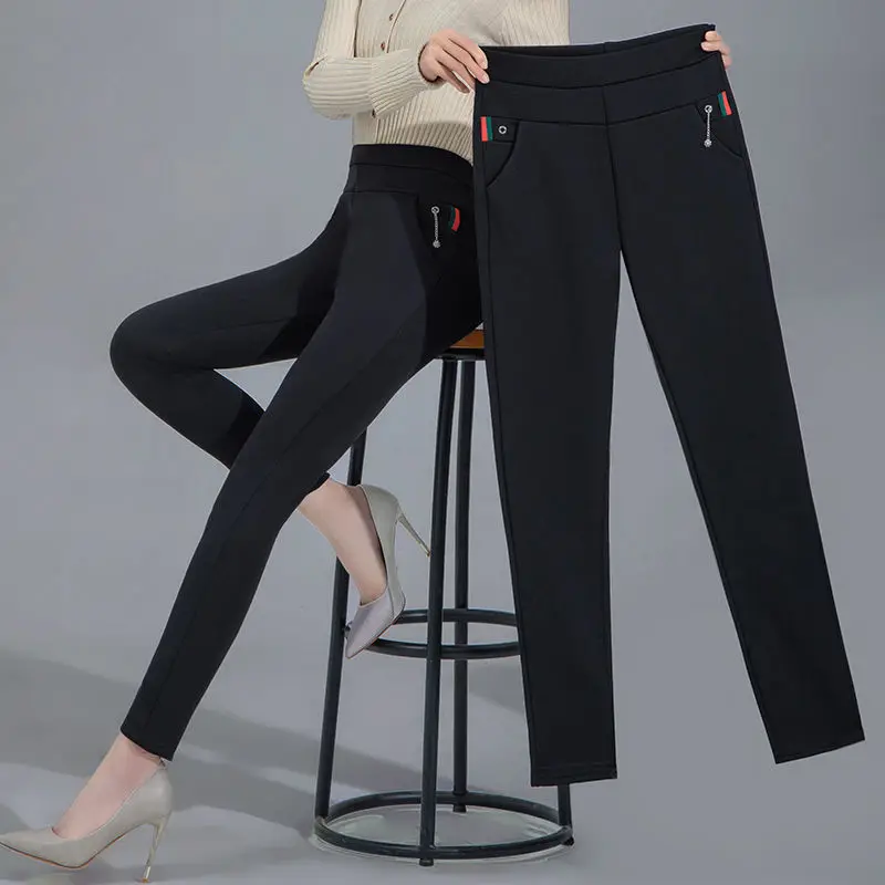 2022 New Spring Autumn Winter Women's Casual Pants Plus Velvet Warm High-Waist Pencil Trousers Female Thin Stretch Long Pants
2022 New Spring Autumn Winter Women's Casual Pants Plus Velvet Warm High-Waist Pencil Trousers Female Thin Stretch Long Pants