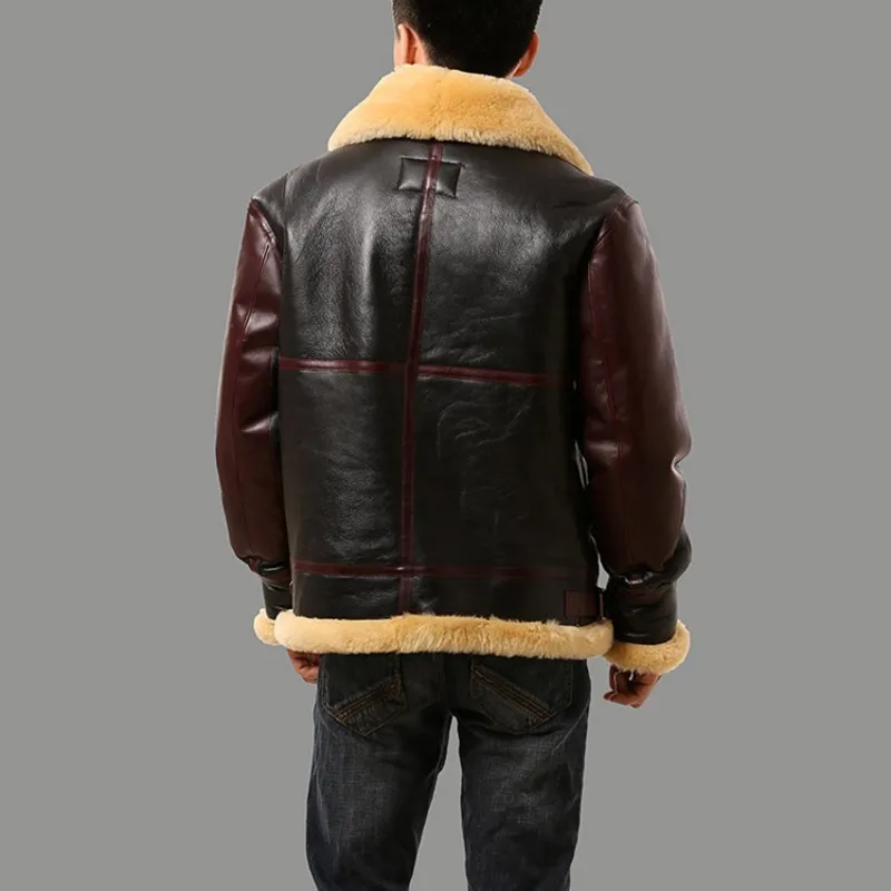Men Winter Luxury Natural Shearling Overcoat Reversible Air Force Flight Coat Slim Warm Real Fur Lining Genuine Leather Jacket
Men Winter Luxury Natural Shearling Overcoat Reversible Air Force Flight Coat Slim Warm Real Fur Lining Genuine Leather Jacket
