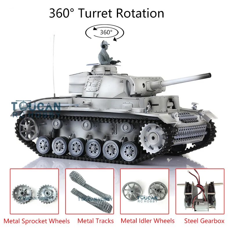 Henglong 1/16 Scale 6.0 Upgraded Panzer III L RTR RC Tank 3848 W/ 360 Turret TH12534
Henglong 1/16 Scale 6.0 Upgraded Panzer III L RTR RC Tank 3848 W/ 360 Turret TH12534