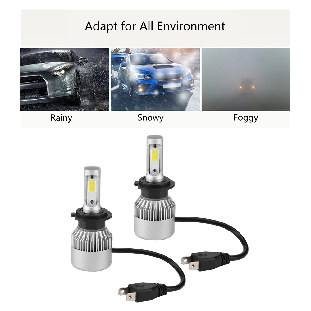 1 Pair Of 36W 8000LM LED Headlights Signal Light 9V-32V Energy Saving Car Beam Auto Bulbs 6000K For H7 Socket Cars Trucks SUV 
1 Pair Of 36W 8000LM LED Headlights Signal Light 9V-32V Energy Saving Car Beam Auto Bulbs 6000K For H7 Socket Cars Trucks SUV