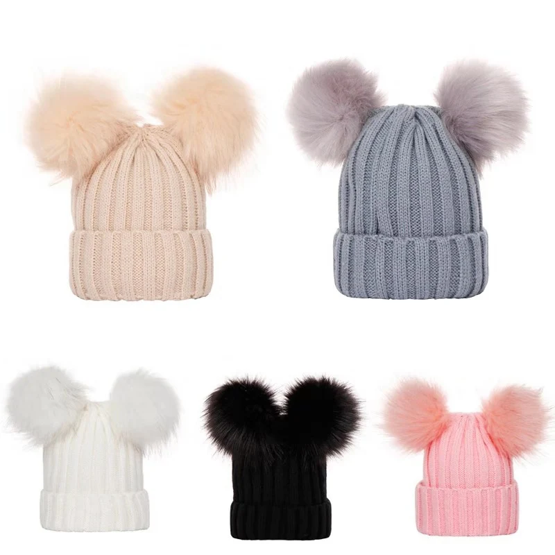 Winter Hat For Children Solid Color Beanies Simple Hats Parent-Child Style With Pompom Cap Keep Warm Caps Knitted Casual Bonnet
Winter Hat For Children Solid Color Beanies Simple Hats Parent-Child Style With Pompom Cap Keep Warm Caps Knitted Casual Bonnet