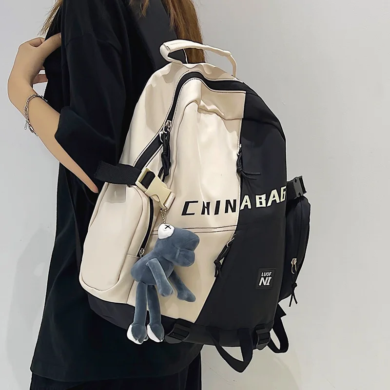 Stitching Contrast Color Waterproof Nylon Backpack Women Large Capacity Casual Travel Men's Rucksack High Quality Laptop Bag
Stitching Contrast Color Waterproof Nylon Backpack Women Large Capacity Casual Travel Men's Rucksack High Quality Laptop Bag
