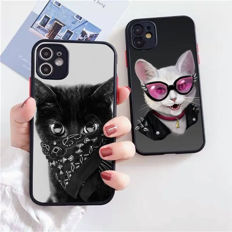 cat cool cute black fashion Phone Case Matte Transparent for iPhone 7 8 11 12 s mini pro X XS XR MAX Plus cover funda
cat cool cute black fashion Phone Case Matte Transparent for iPhone 7 8 11 12 s mini pro X XS XR MAX Plus cover funda