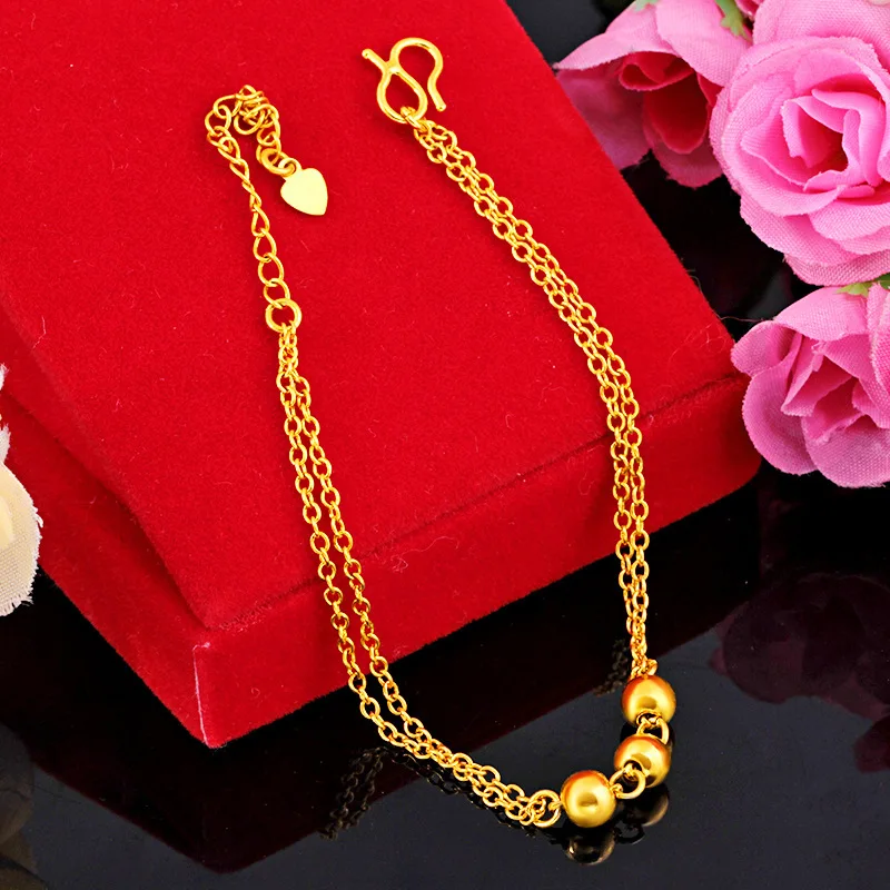 Beads Bracelet Vietnam Sand Gold 24K Gold Plated Charm Bead Chain Women Bracelet Bangle Hand Wedding Jewelry Gifts Wholesale
Beads Bracelet Vietnam Sand Gold 24K Gold Plated Charm Bead Chain Women Bracelet Bangle Hand Wedding Jewelry Gifts Wholesale