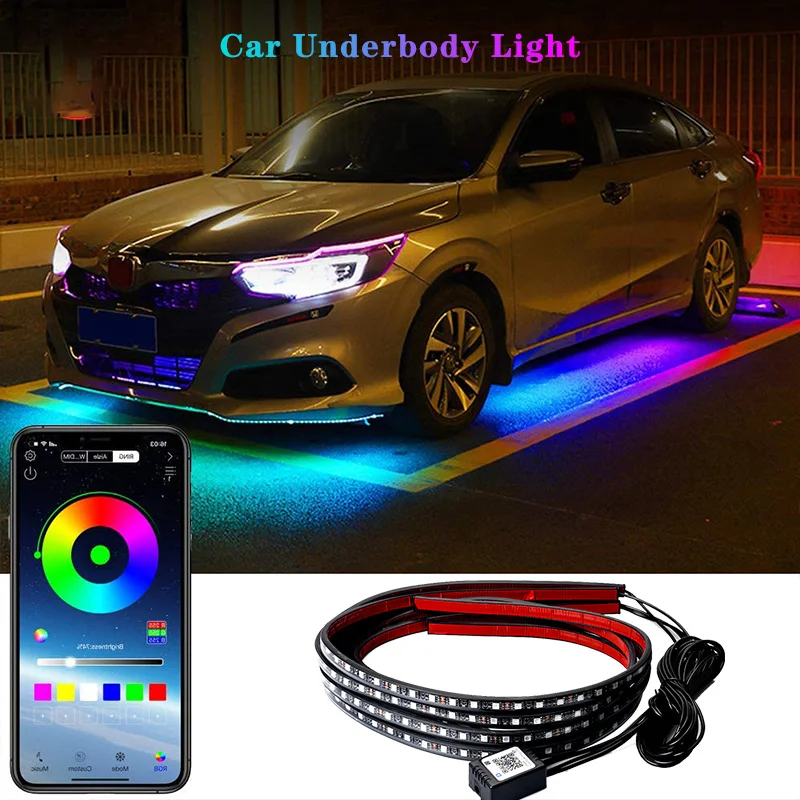 Car Flexible Underglow Strip Led Underbody APP Control RGB Neon Lights Dream Colorful Auto Decorative Ambient Atmosphere Lamp
Car Flexible Underglow Strip Led Underbody APP Control RGB Neon Lights Dream Colorful Auto Decorative Ambient Atmosphere Lamp