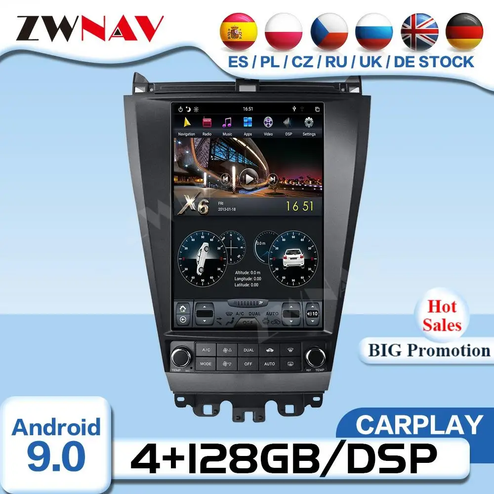 128G Carplay Tesla Screen Android Multimedia For Honda Accord 2003 2004 2005 2006 2007 GPS Radio Receiver Auto Audio Head Unit
128G Carplay Tesla Screen Android Multimedia For Honda Accord 2003 2004 2005 2006 2007 GPS Radio Receiver Auto Audio Head Unit