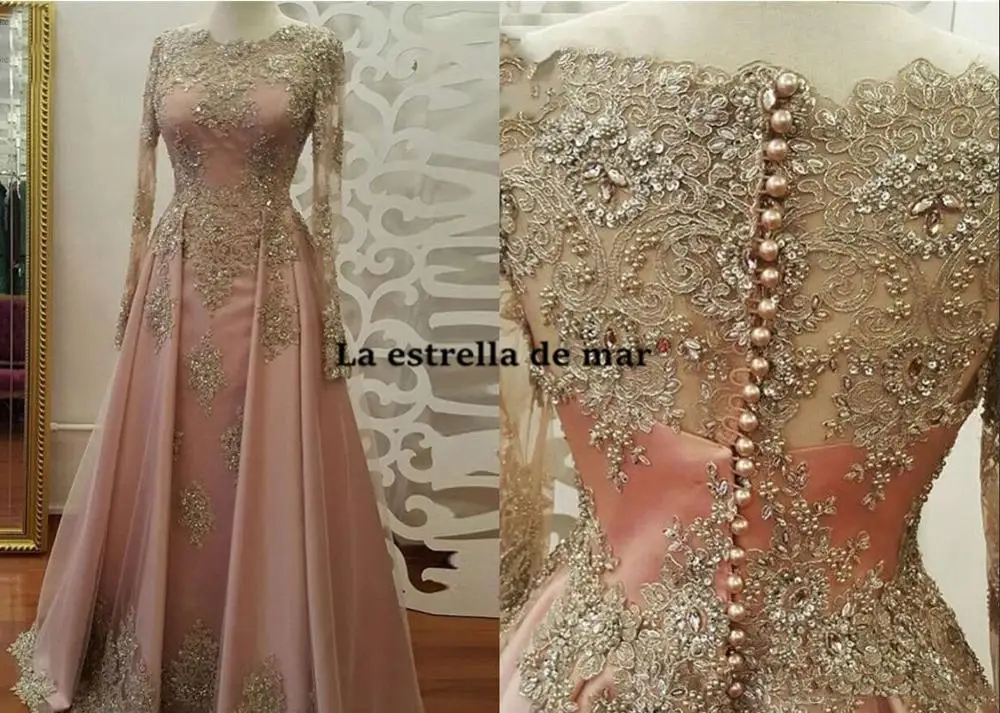 caftan marocain arabe tulle gold applique long sleeve A Line Dusty pink Dubai evening gowns plus size suknia wieczorowa
caftan marocain arabe tulle gold applique long sleeve A Line Dusty pink Dubai evening gowns plus size suknia wieczorowa