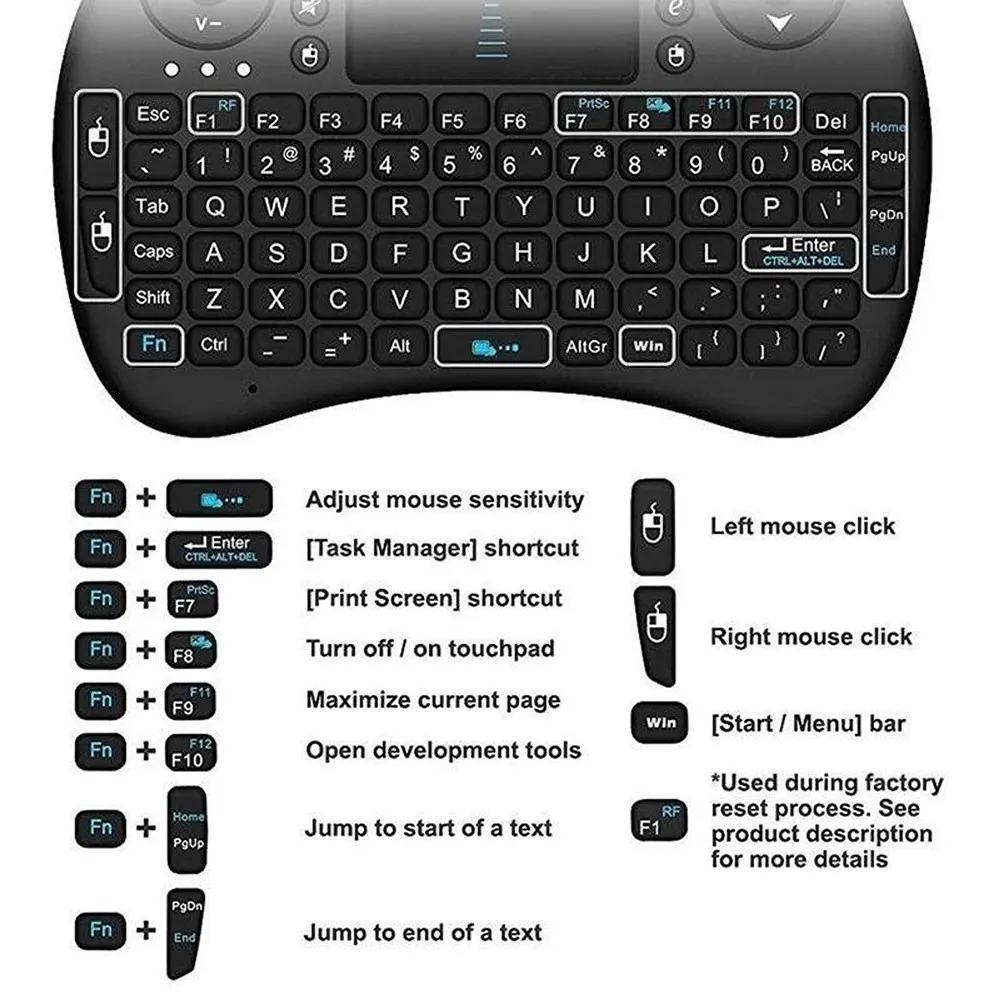 3 color Backlit i8 Russian Spain English Version 2.4GHz Wireless Mini Handheld Keyboard For V96 X88 Smart Android TV BOX laptop
3 color Backlit i8 Russian Spain English Version 2.4GHz Wireless Mini Handheld Keyboard For V96 X88 Smart Android TV BOX laptop