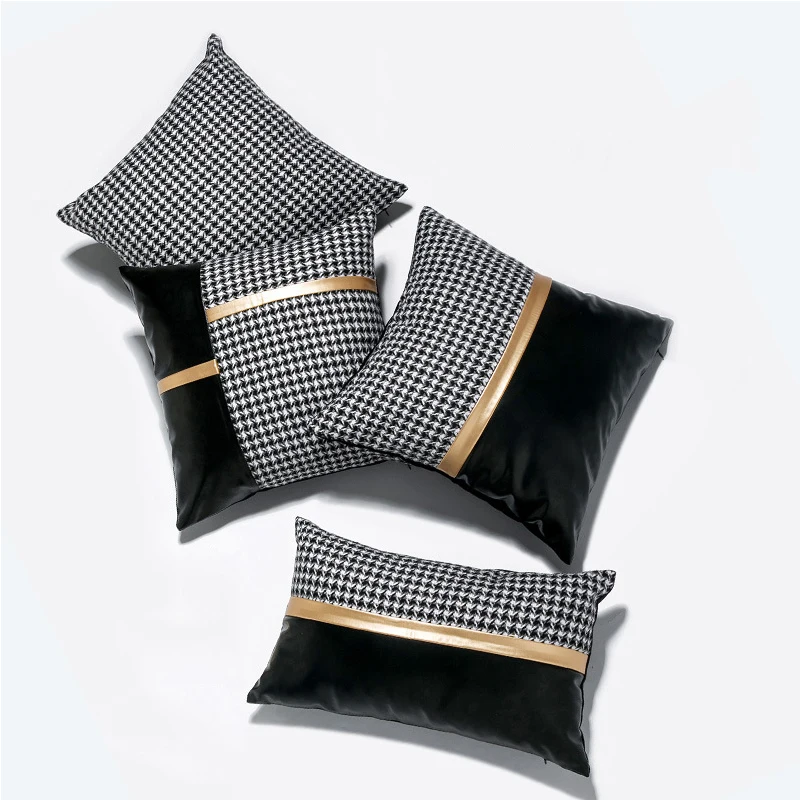 Houndstooth Cushion Cover Luxury Sofa Pillow Cover Decorative Square Polyester Home Decor Pillowcase 45x45cm 30x50cm 
Houndstooth Cushion Cover Luxury Sofa Pillow Cover Decorative Square Polyester Home Decor Pillowcase 45x45cm 30x50cm