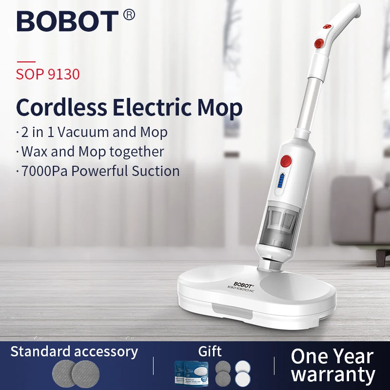 BOBOT New Arrival SOP 9130 Multifunction Vacuum Cleaner Cordless Electric Mop Removable Handheld Vacuum Cleaner
BOBOT New Arrival SOP 9130 Multifunction Vacuum Cleaner Cordless Electric Mop Removable Handheld Vacuum Cleaner