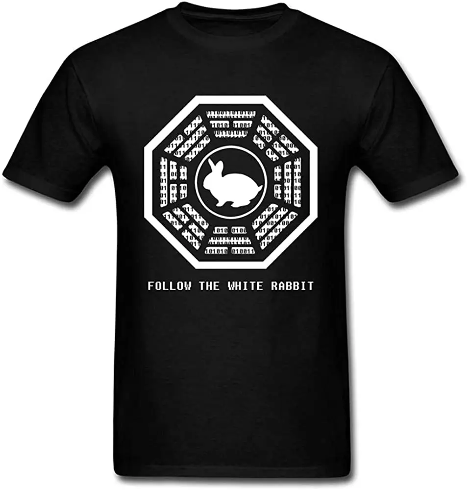 Follow The White Rabbit Men Black White T-Shirts Short Sleeve Plus Size Male Casual Cartoon Tee Shirts The Eight Diagrams Men
Follow The White Rabbit Men Black White T-Shirts Short Sleeve Plus Size Male Casual Cartoon Tee Shirts The Eight Diagrams Men