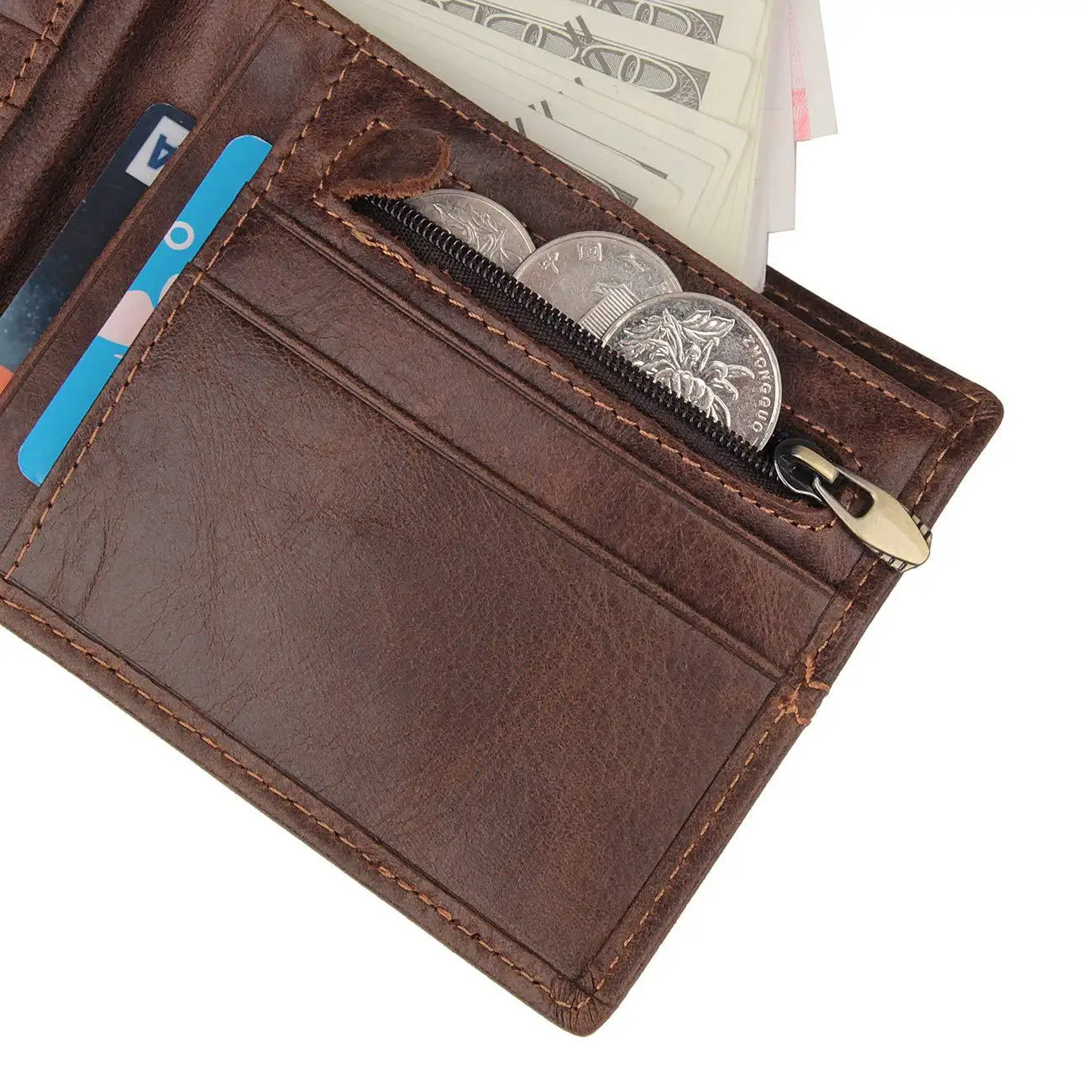 JIULIN 100% top quality cow genuine leather men wallets fashion splice purse dollar price carteira masculina original brand | Багаж и