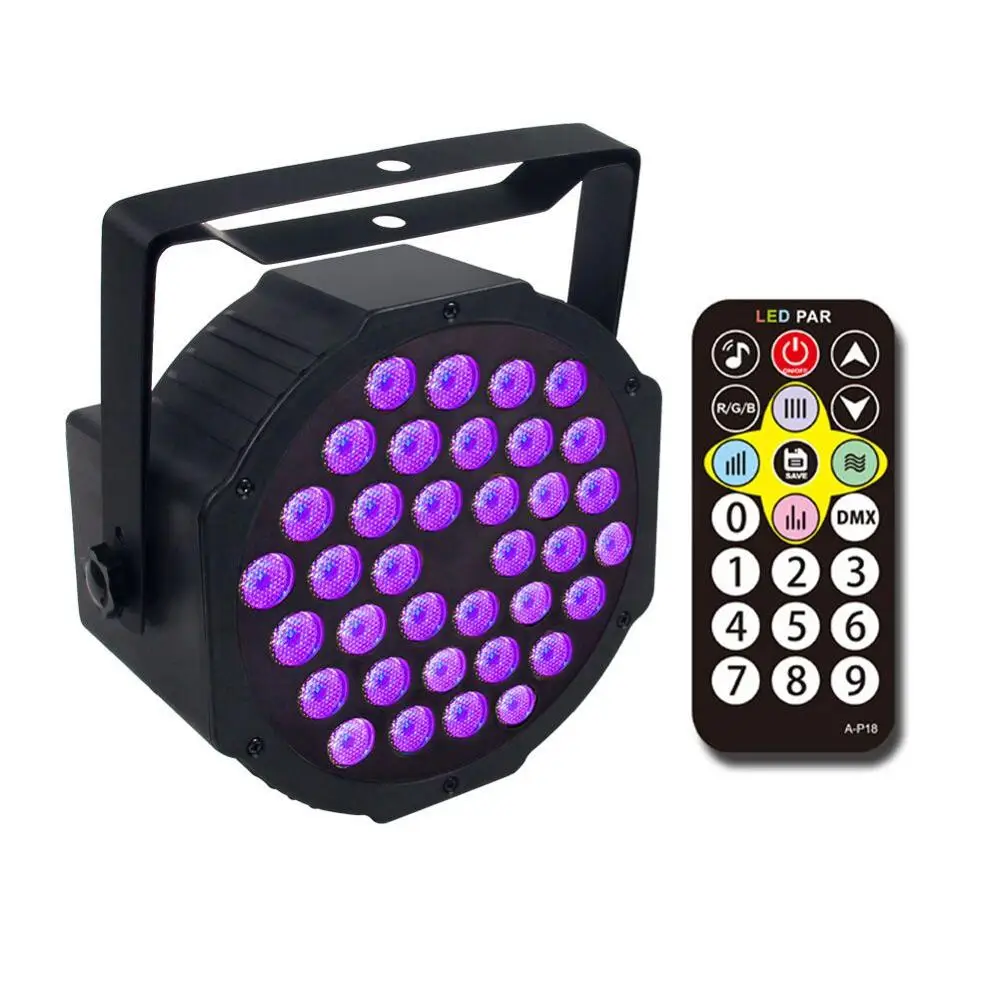 12/18/36 LED UV Black Light Ultraviolet LED Par Stage Light With DMX512 for Blacklight Party Birthday Wedding DJ Stage Lighting 
12/18/36 LED UV Black Light Ultraviolet LED Par Stage Light With DMX512 for Blacklight Party Birthday Wedding DJ Stage Lighting