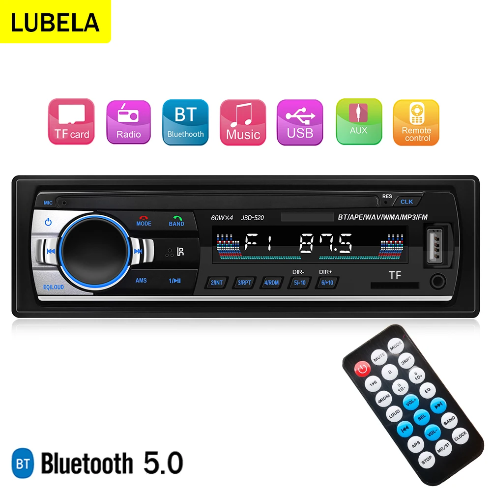 Car radio 1din bluetooth car MP3 player 60Wx4 digital stereo multimedia car audio with FM radio AUX USB TF with dashboard input
Car radio 1din bluetooth car MP3 player 60Wx4 digital stereo multimedia car audio with FM radio AUX USB TF with dashboard input