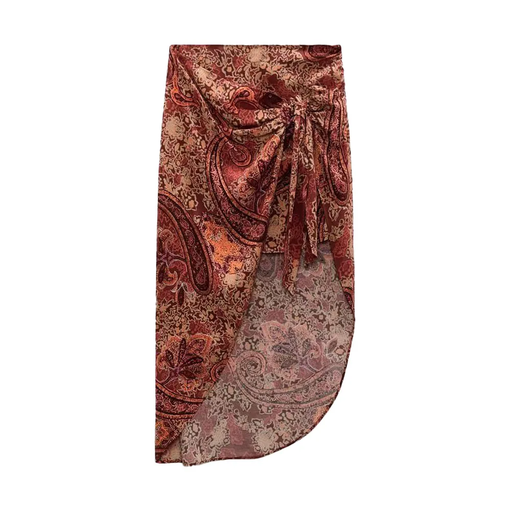 Женская винтажная Юбка-миди с завышенной талией, на молнии спереди 
Женская винтажная Юбка-миди с завышенной талией, на молнии спереди