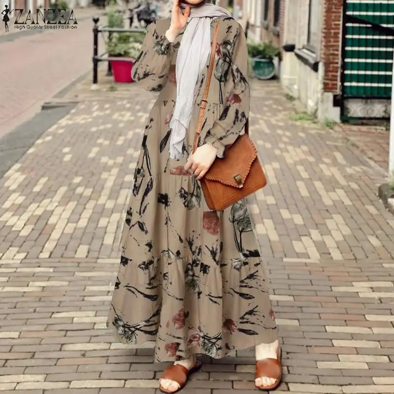 Spring Abaya Dubai Turkey Muslim Hijab Dress ZANZEA Women Floral Printed Vestidos Abayas Dresses Robe Kaftan Islam Clothing
Spring Abaya Dubai Turkey Muslim Hijab Dress ZANZEA Women Floral Printed Vestidos Abayas Dresses Robe Kaftan Islam Clothing