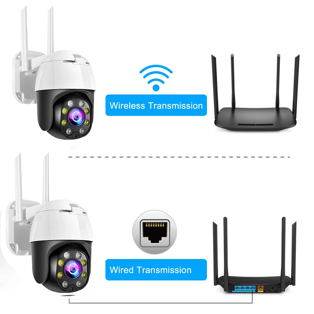 5 мегапиксельная камера видеонаблюдения с Wi Fi уличная Ip 360 IP безопасности PTZ для