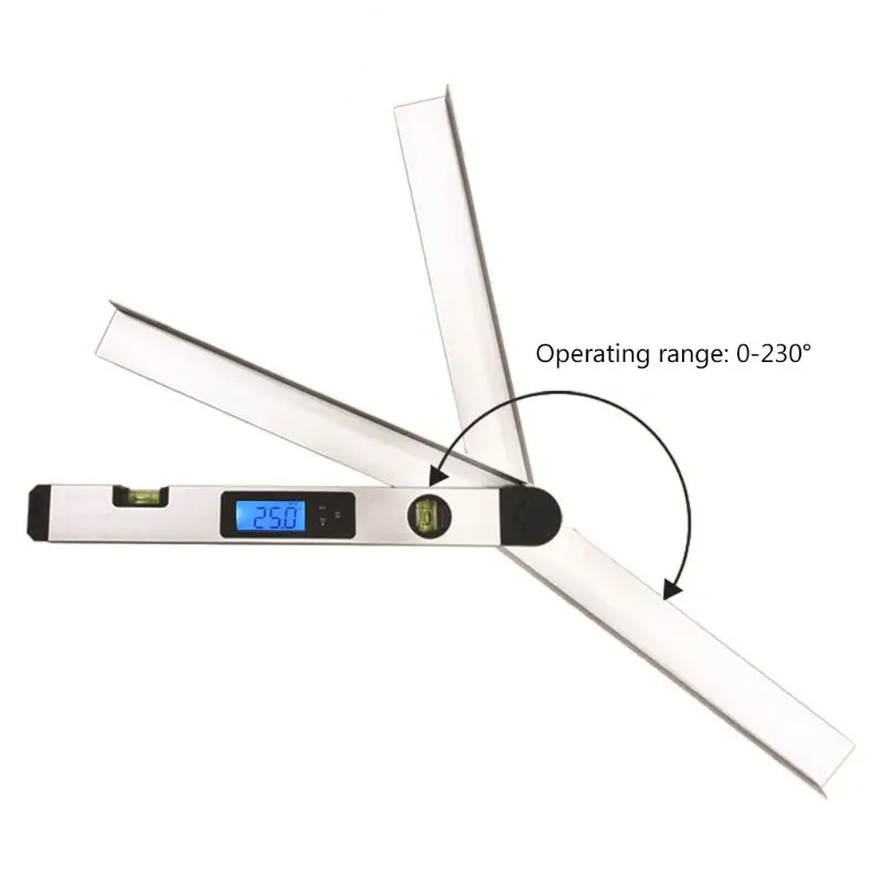 Large Digital Protractor Angle Finder Level Gauge inclinometer Ruler 0-230 40cm J6PC
Large Digital Protractor Angle Finder Level Gauge inclinometer Ruler 0-230 40cm J6PC