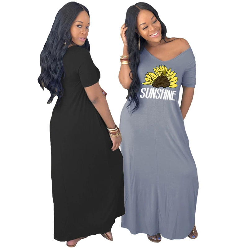 Casual Dresses for Women Clothes Summer Short Sleeve Loose Long Dress Pockets Plus Size Tshirt Maxi Dress Wholesale Dropshipping
Casual Dresses for Women Clothes Summer Short Sleeve Loose Long Dress Pockets Plus Size Tshirt Maxi Dress Wholesale Dropshipping