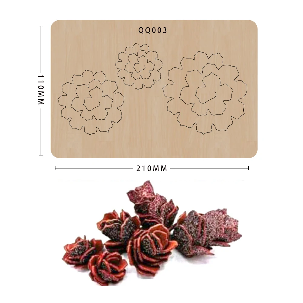 Rose Flower Cutting Dies Wooden Dies Suitable for Common Die Cutting Machines on The Market
Rose Flower Cutting Dies Wooden Dies Suitable for Common Die Cutting Machines on The Market
