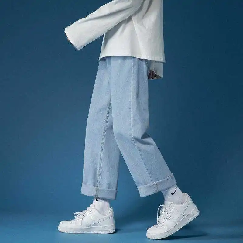 Spring and Autumn New Wide Leg Jeans children's loose Korean students' Slim high waist versatile straight pants women jeans
Spring and Autumn New Wide Leg Jeans children's loose Korean students' Slim high waist versatile straight pants women jeans