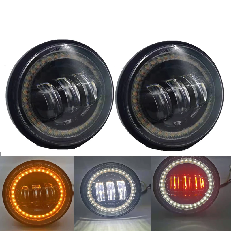 Motorcycle 4-1/2" 4.5inch LED Passing Light for Harley 30W White DRL Red Demon Amber Turn signal Fog Lamps Auxiliary Light Bulb
Motorcycle 4-1/2" 4.5inch LED Passing Light for Harley 30W White DRL Red Demon Amber Turn signal Fog Lamps Auxiliary Light Bulb