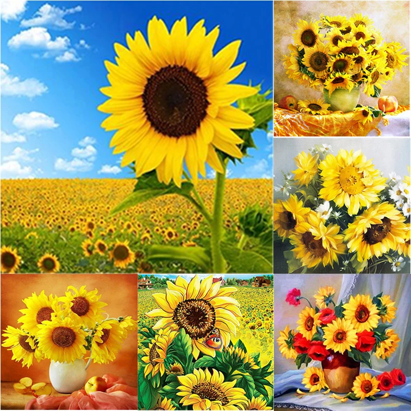New 5D DIY Diamond Painting Flower Cross Stitch Full Square Round Drill Sunflower Diamond Embroidery Manual Art Home Decor Gift
New 5D DIY Diamond Painting Flower Cross Stitch Full Square Round Drill Sunflower Diamond Embroidery Manual Art Home Decor Gift
