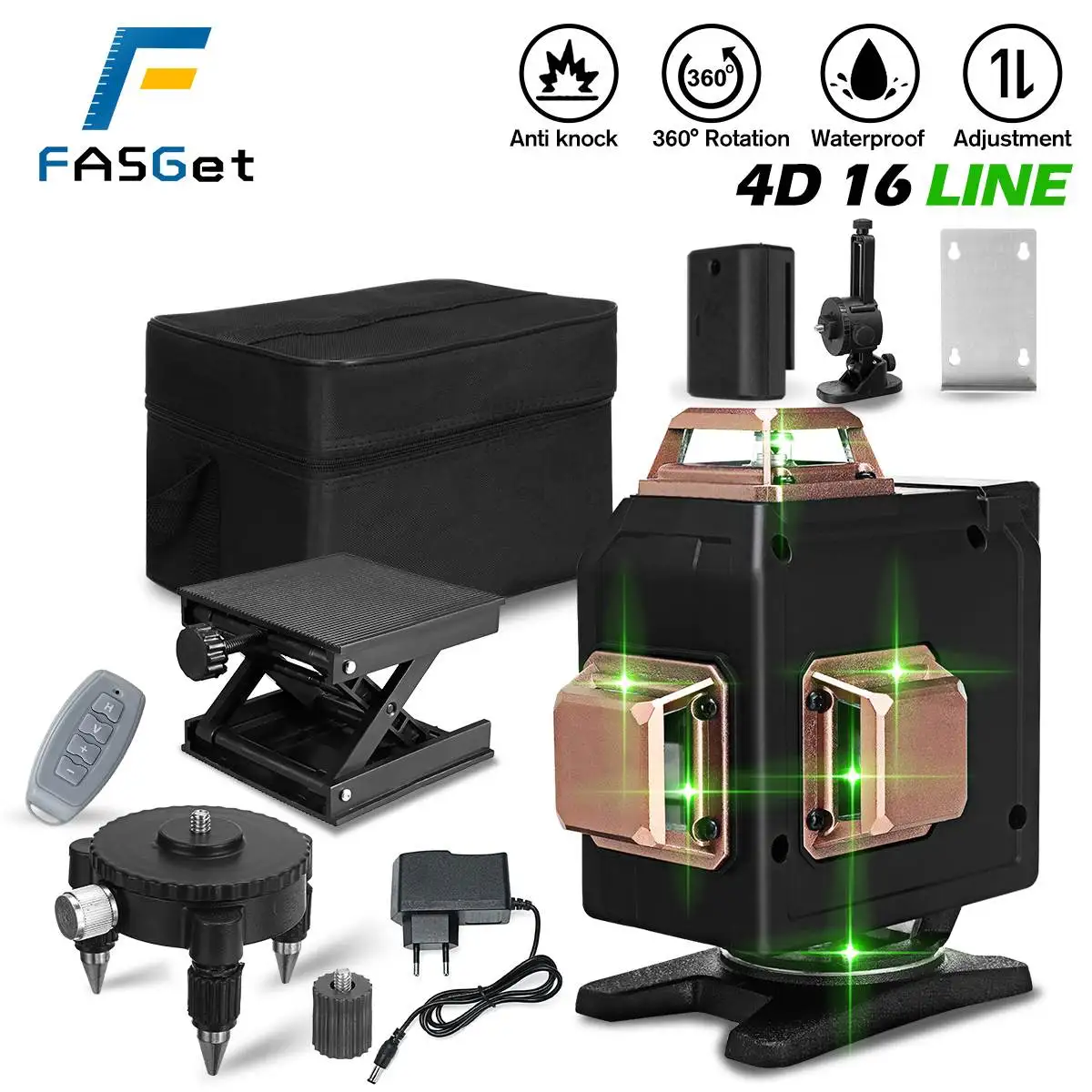 16/12 Lines 4D Laser Level green line SelfLeveling 360 Horizontal And Vertical Super Powerful Laser level green Beam laser level
16/12 Lines 4D Laser Level green line SelfLeveling 360 Horizontal And Vertical Super Powerful Laser level green Beam laser level