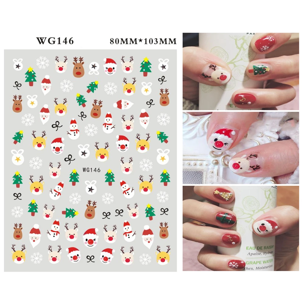 3pcs Christmas 3D Nails Sticker Winter Snowflake Elk Cartoon Adhesive Sliders New Year Holiday Nail Art Accessories Decals
3pcs Christmas 3D Nails Sticker Winter Snowflake Elk Cartoon Adhesive Sliders New Year Holiday Nail Art Accessories Decals